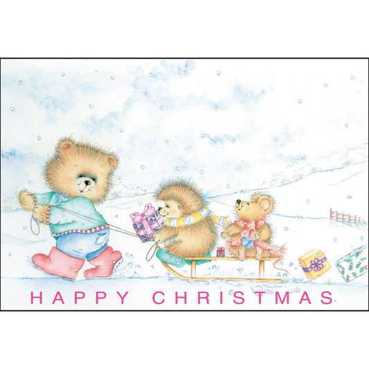 F19 Cute Snow Cuddle Card Standard Size 63 x 91mm