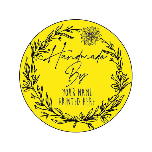 SAC2 Yellow Circular Self Adhesive Label